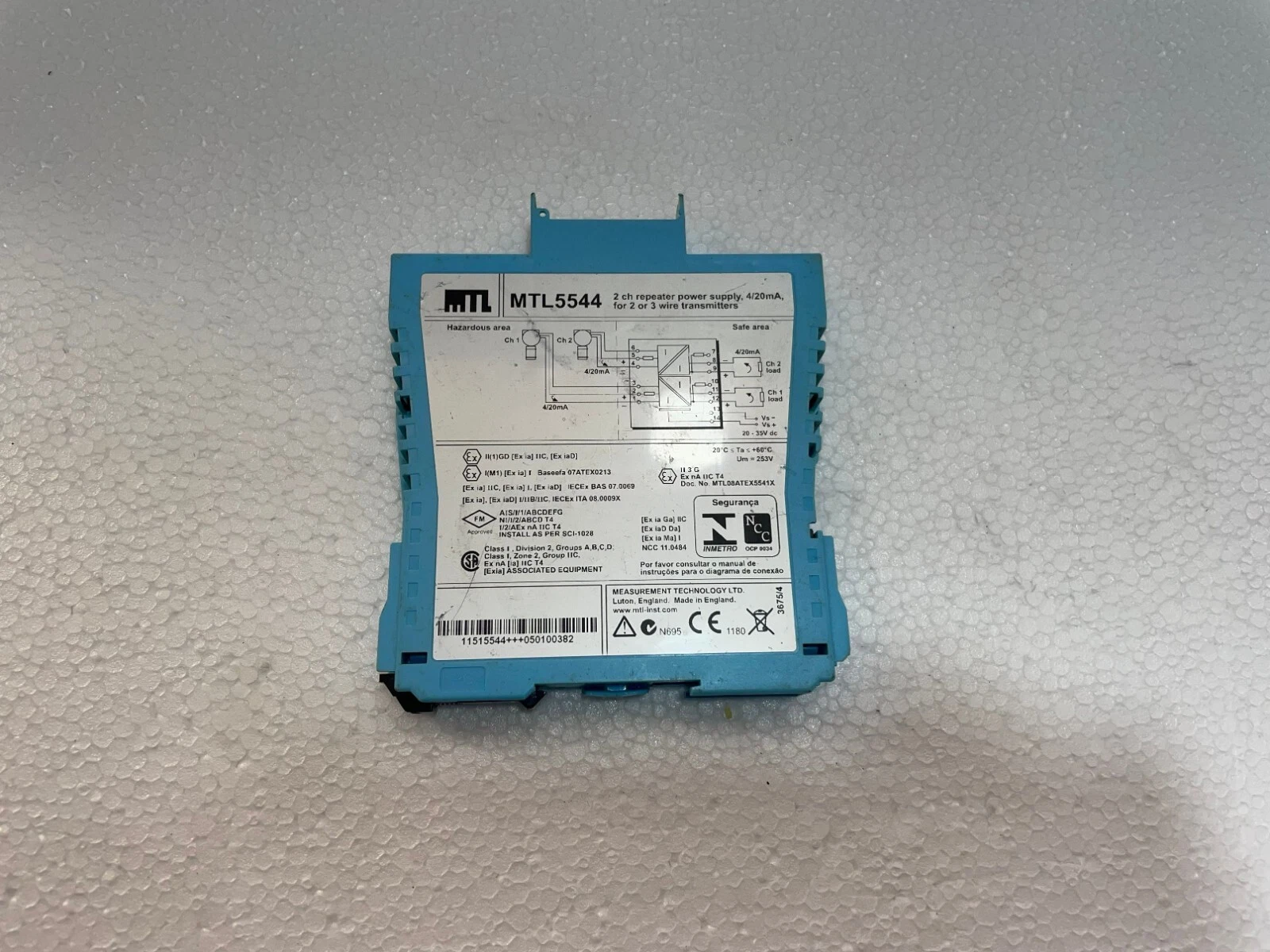 MTL 5544 / MTL5544 2Ch Repeater Power Supply, 4/20mA,  Lot of 5 Pcs
